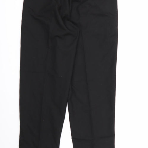 Preworn Mens Black Striped Rayon Dress Pants Trousers  L33 in