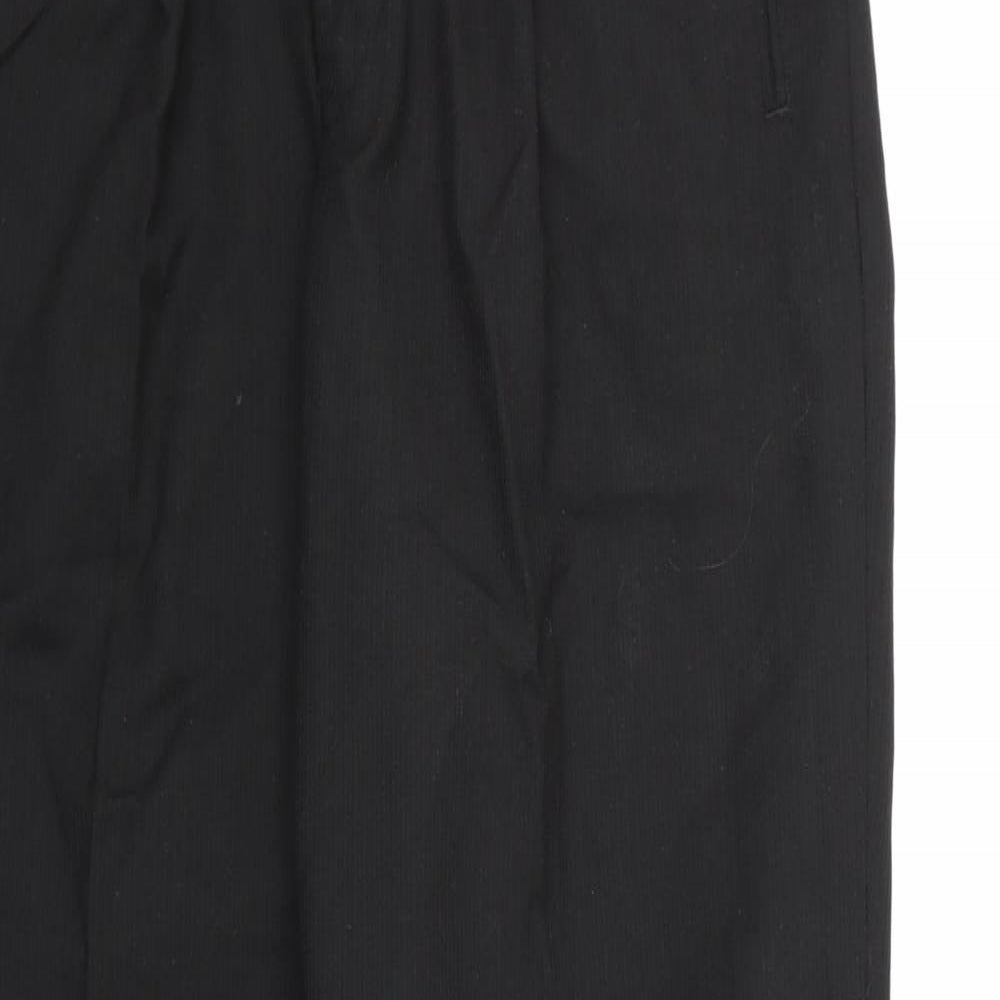 Preworn Mens Black Striped Rayon Dress Pants Trousers  L33 in