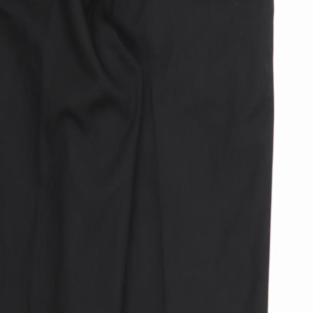 Preworn Mens Black Striped Rayon Dress Pants Trousers  L33 in