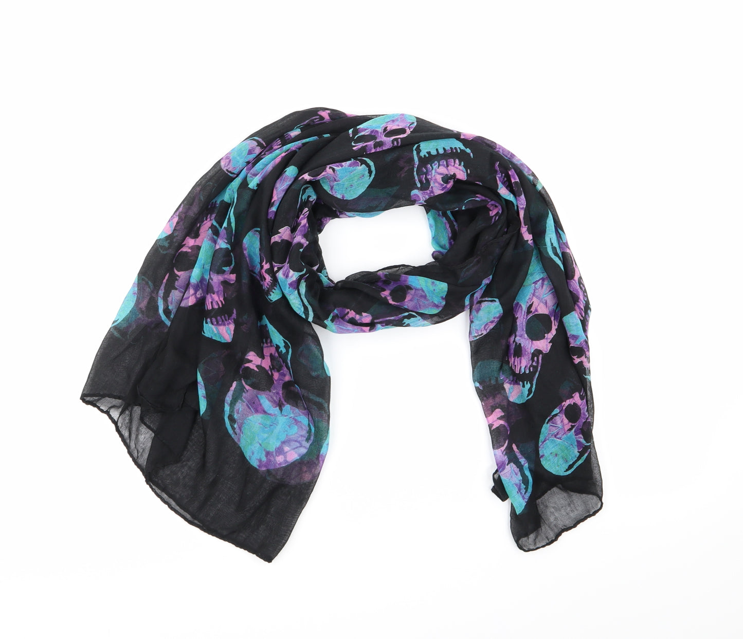 Preworn Womens Black    Scarf