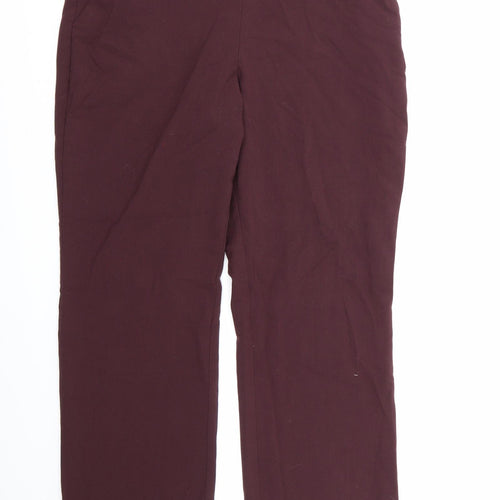 Marks and Spencer Womens Brown  Rayon Dress Pants Trousers Size 14 L26 in