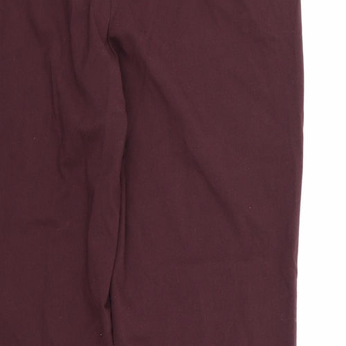 Marks and Spencer Womens Brown  Rayon Dress Pants Trousers Size 14 L26 in
