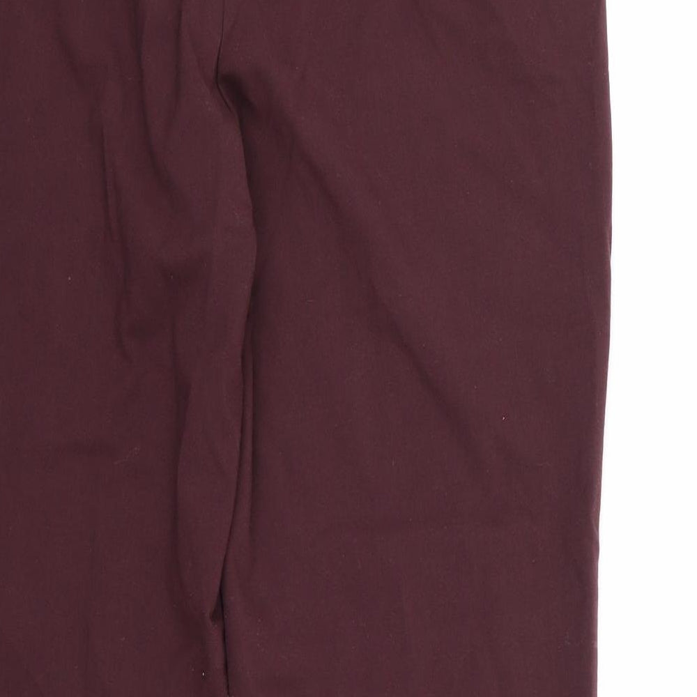 Marks and Spencer Womens Brown  Rayon Dress Pants Trousers Size 14 L26 in