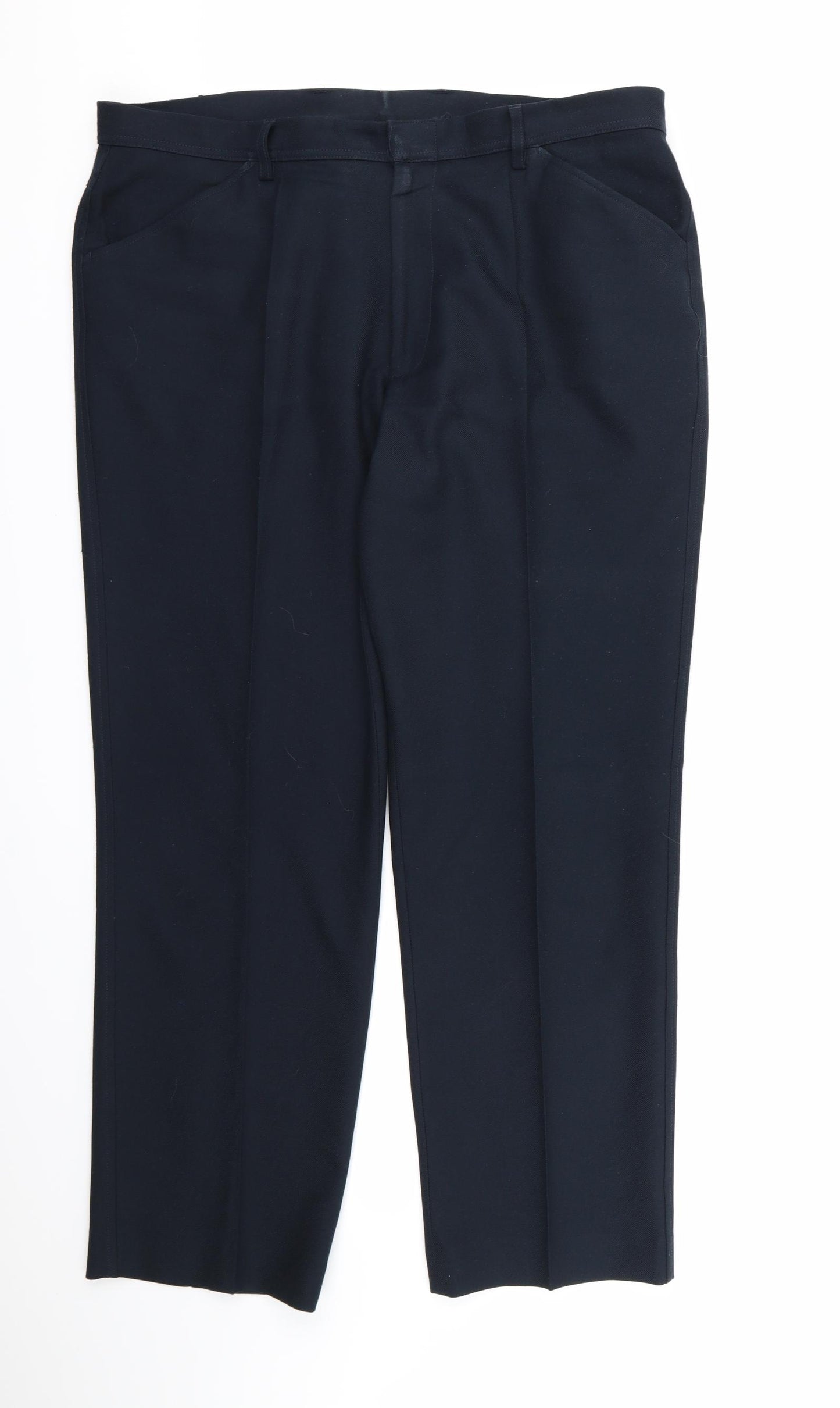 Farah Mens Blue  Rayon Dress Pants Trousers  L30 in