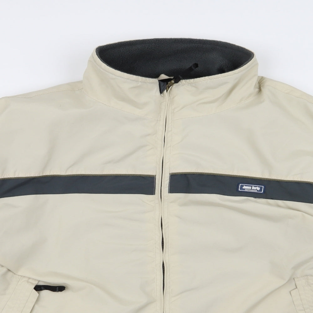 James Darby Mens Beige   Overcoat Coat Size XL