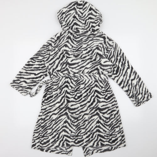 HEMTEX Girls White Animal Print Fleece Top Gown Size 9-10 Years
