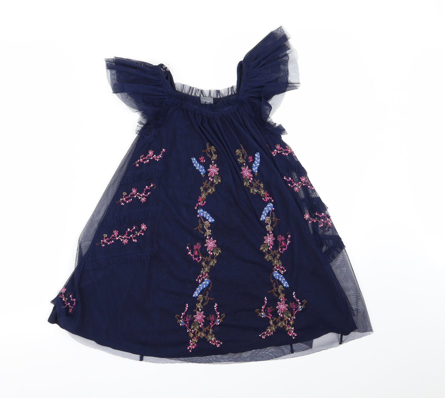NEXT Girls Blue Spotted Mesh A-Line  Size 5 Years