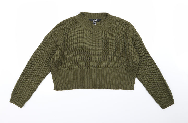 New Look Girls Green  Knit Pullover Jumper Size 14-15 Years
