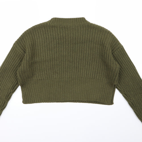 New Look Girls Green  Knit Pullover Jumper Size 14-15 Years