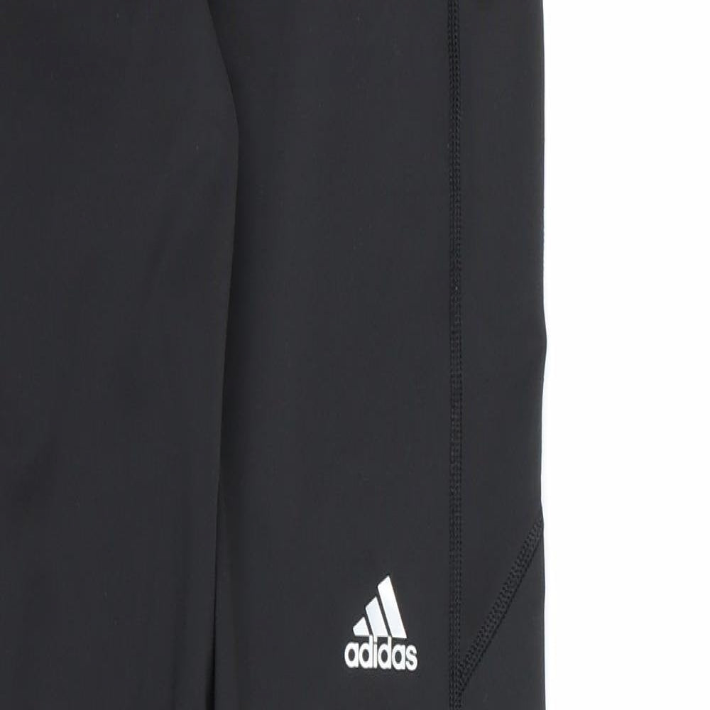 adidas Womens Black   Compression Leggings Size 8 L26 in