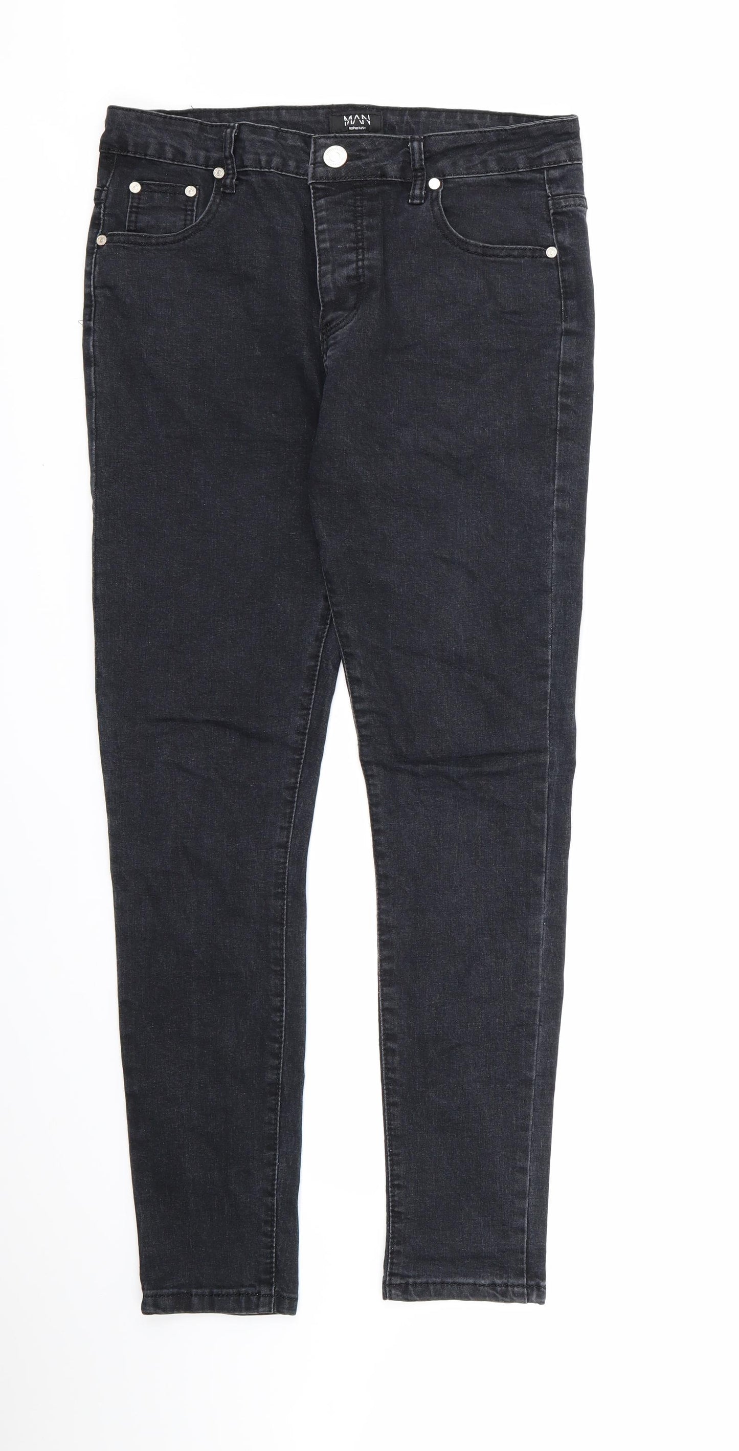 Boohoo Man Mens Black  Denim Skinny Jeans  L28 in