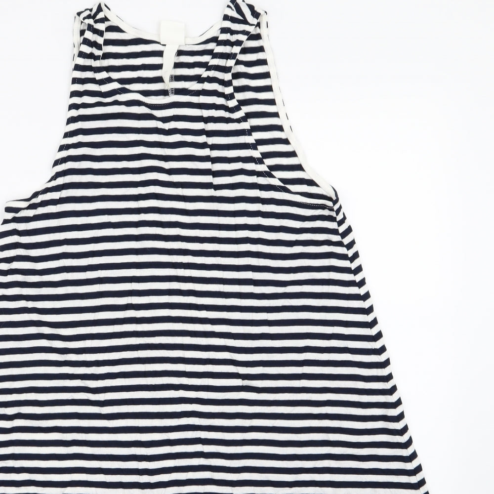 H&M Womens White Striped  A-Line  Size S