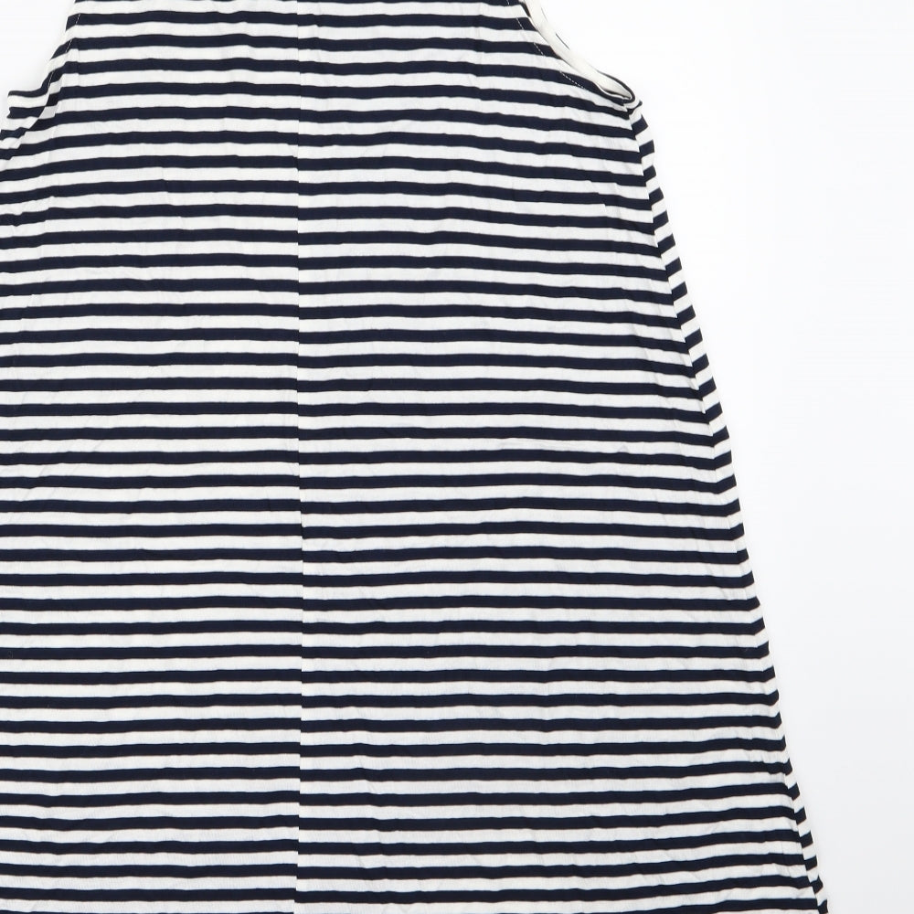 H&M Womens White Striped  A-Line  Size S