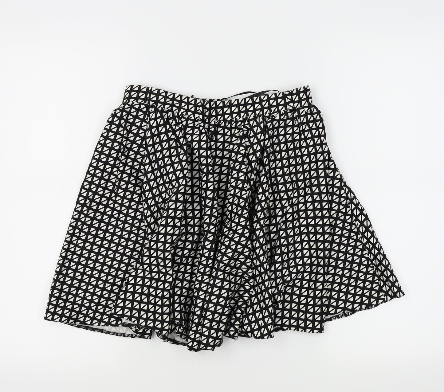 River Island Womens Black Check  Mini Skirt Size 10