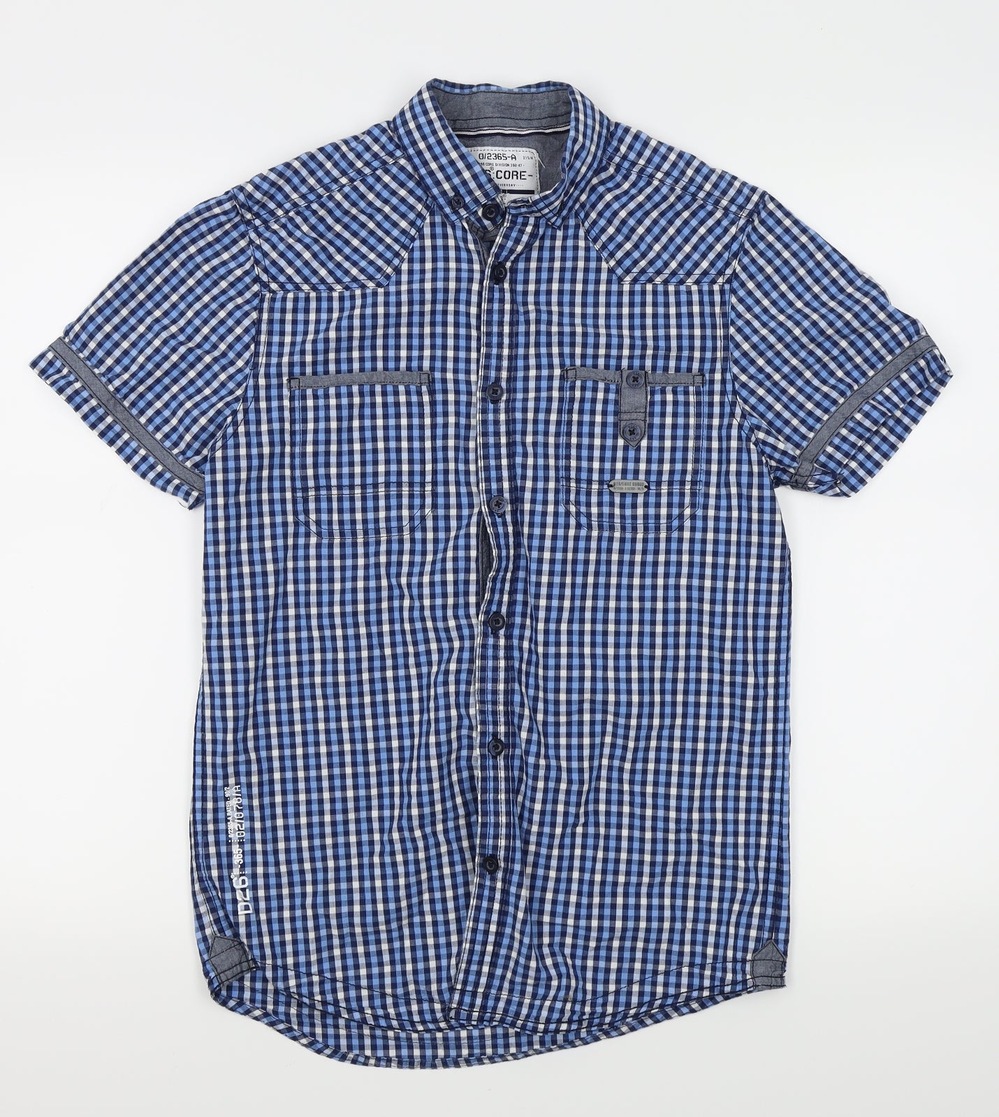 Cedar Wood State Mens Blue Check   Button-Up Size S