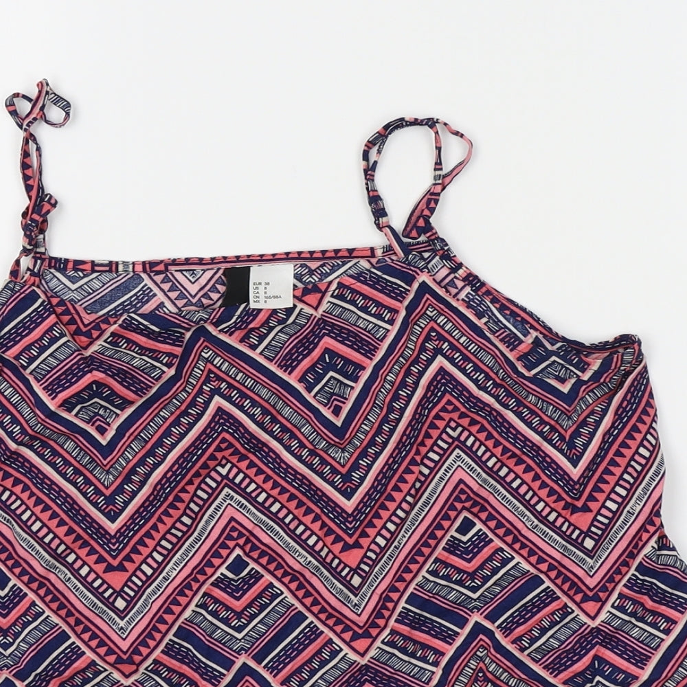 Divided by H&M Womens Multicoloured Geometric  Camisole Tank Size 12
