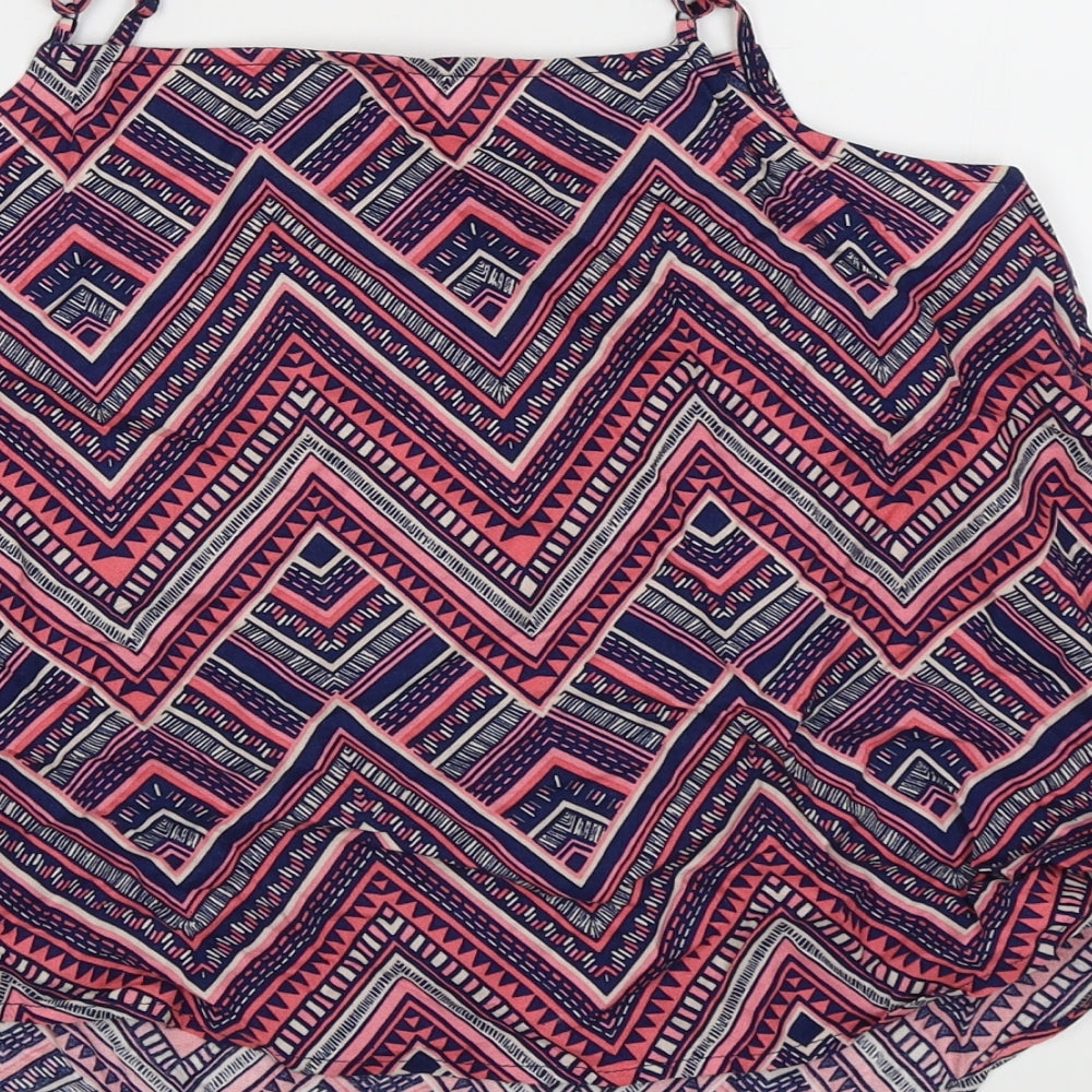 Divided by H&M Womens Multicoloured Geometric  Camisole Tank Size 12