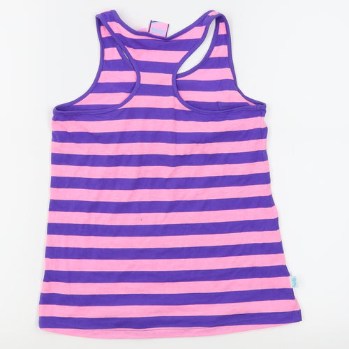 Lonsdale Girls Pink Striped  Basic Tank Size 10-11 Years