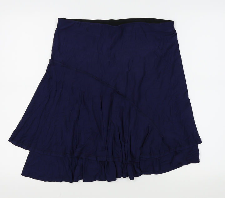 Preworn Womens Blue Flare Skirt Size 30 in