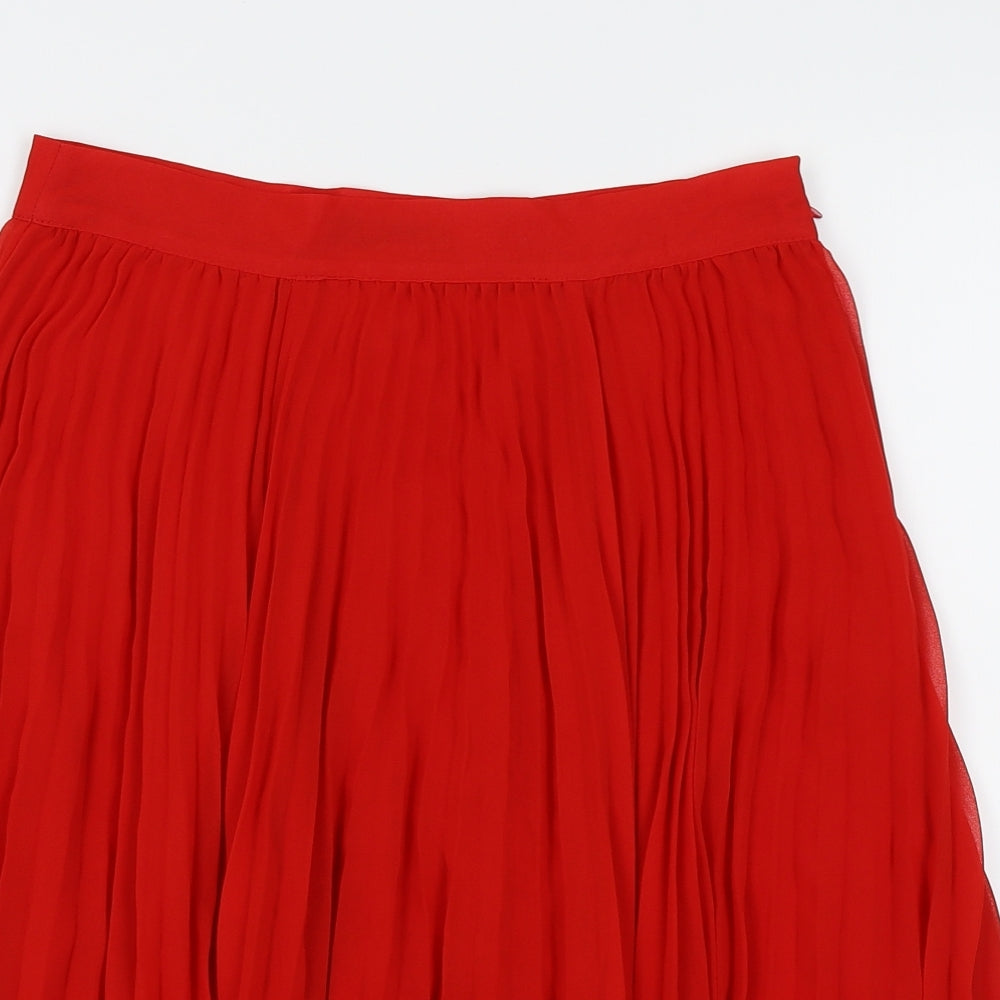 Oasis Womens Red   Flare Skirt Size 10