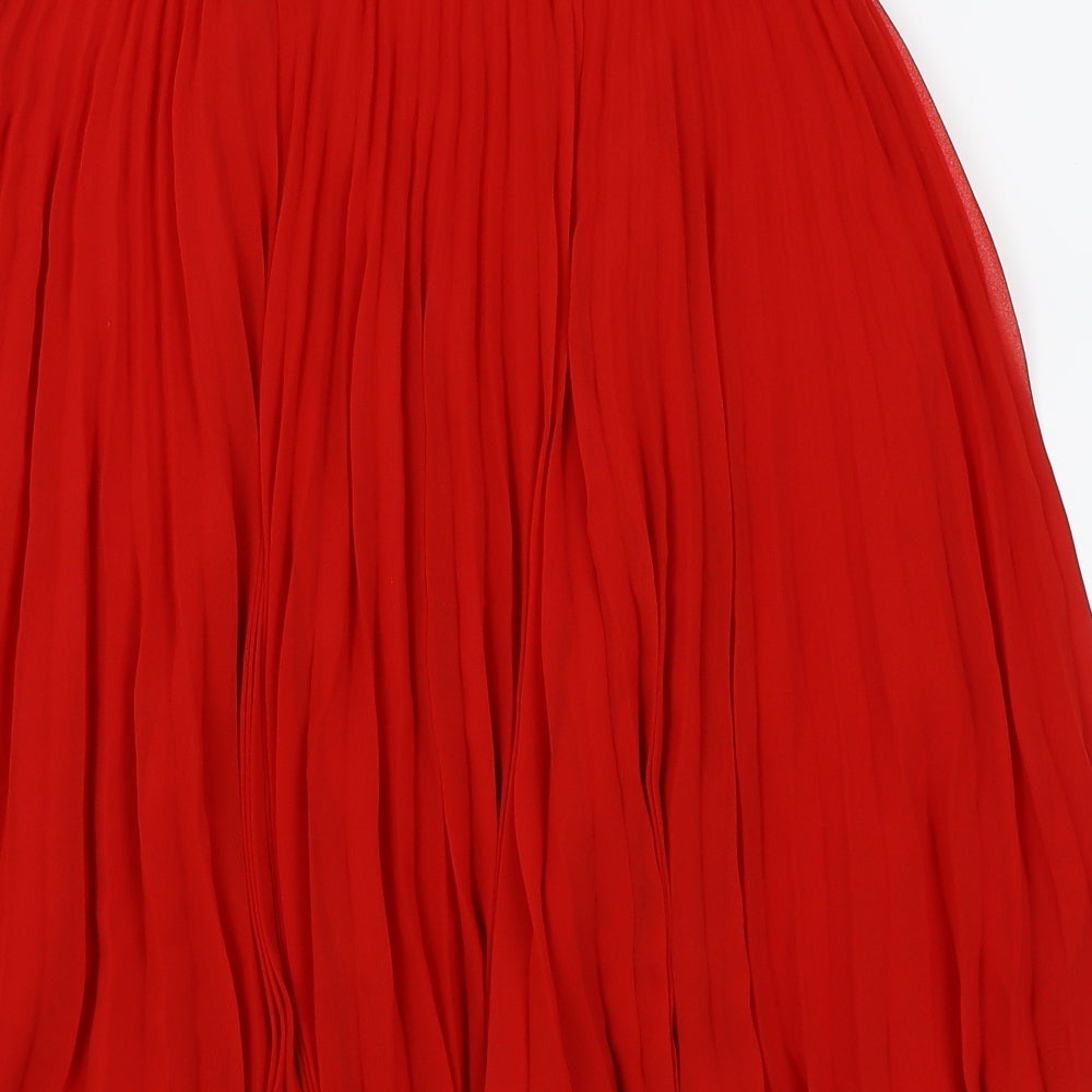 Oasis Womens Red   Flare Skirt Size 10