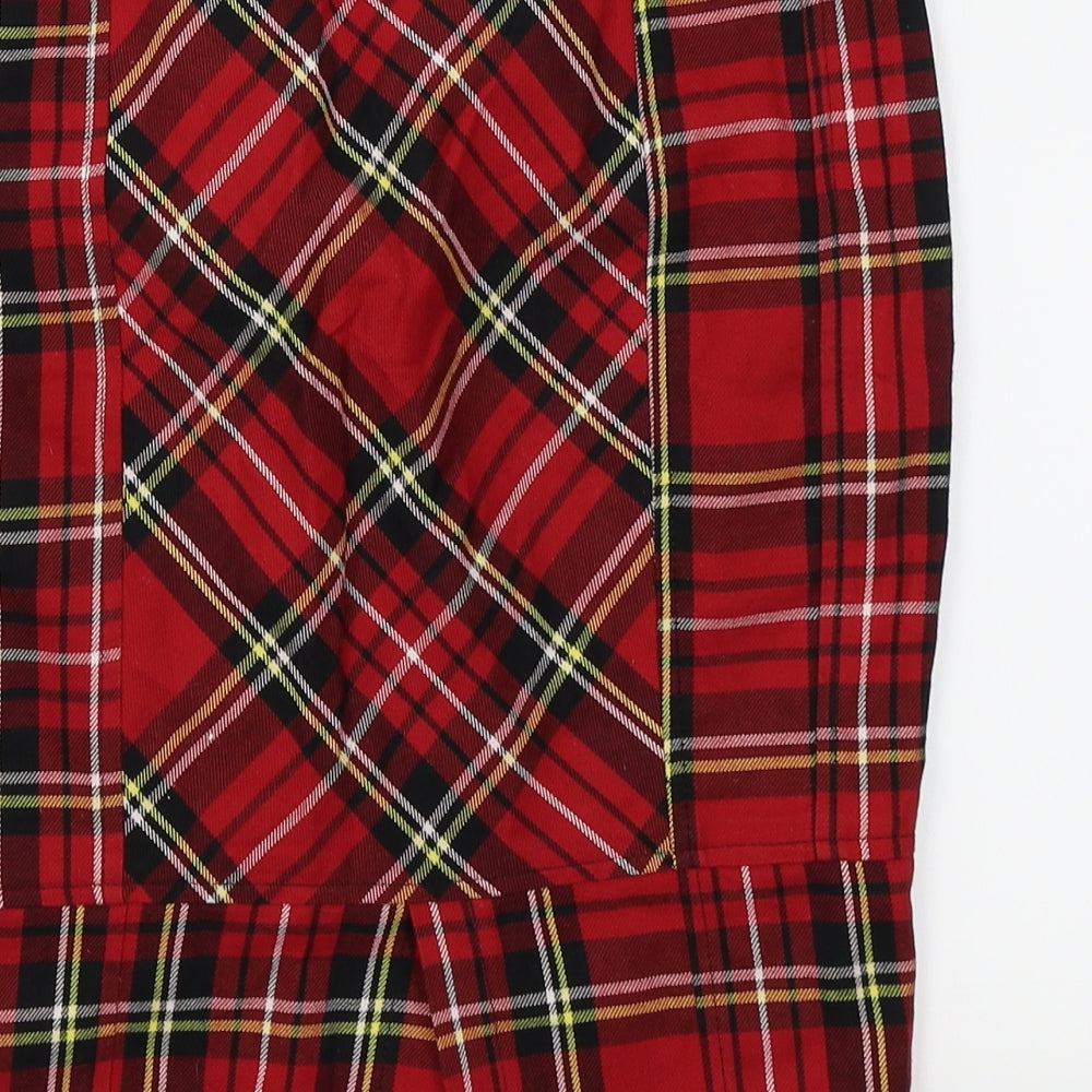 TRF Womens Red Check  Mini Skirt Size 8