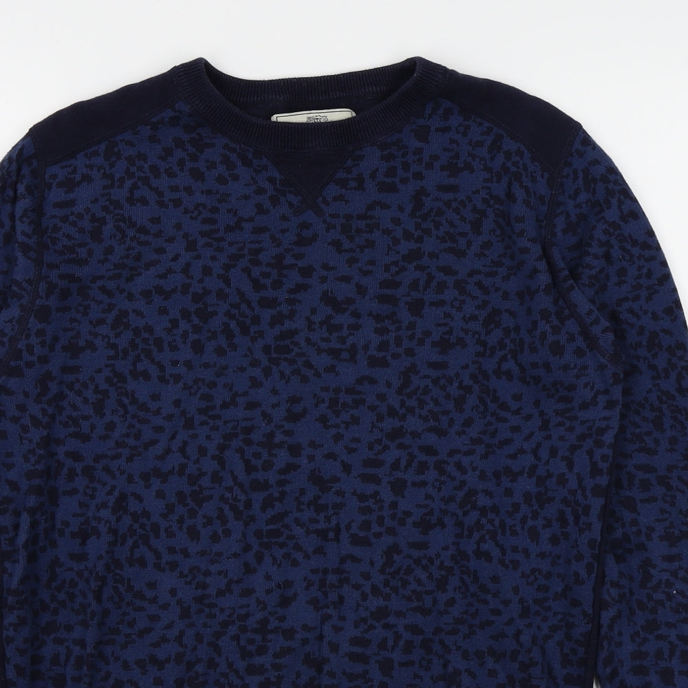 NEXT Mens Blue Animal Print  Pullover Jumper Size M