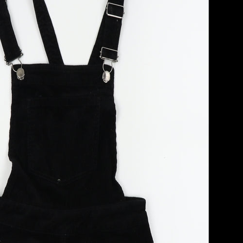 Divided by H&M Womens Black   Pinafore/Dungaree Dress  Size 4