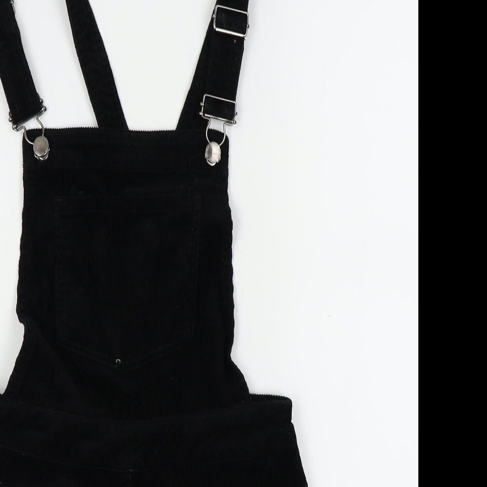 Divided by H&M Womens Black   Pinafore/Dungaree Dress  Size 4