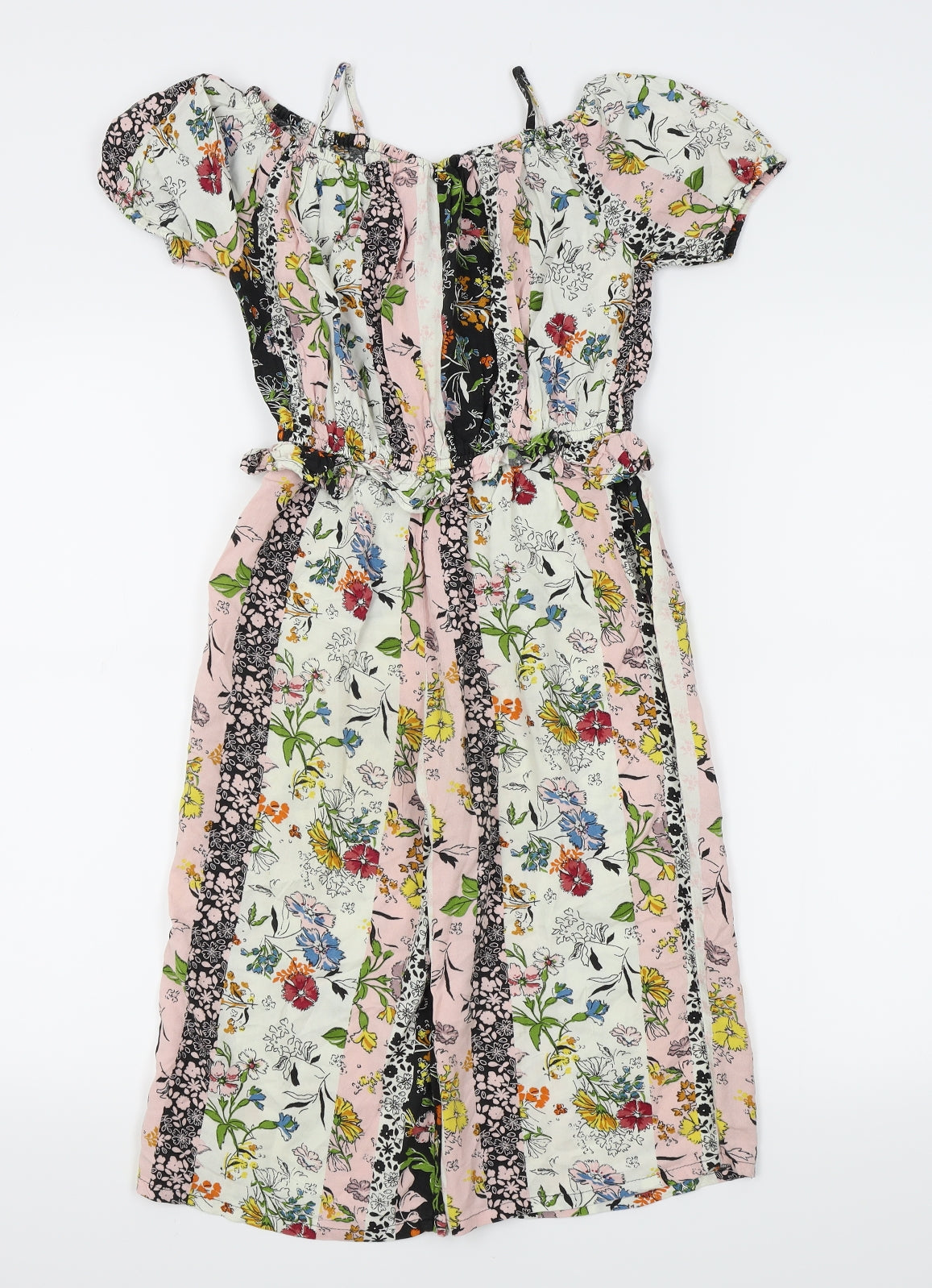 NEXT Girls Multicoloured Floral  Jumpsuit One-Piece Size 7 Years