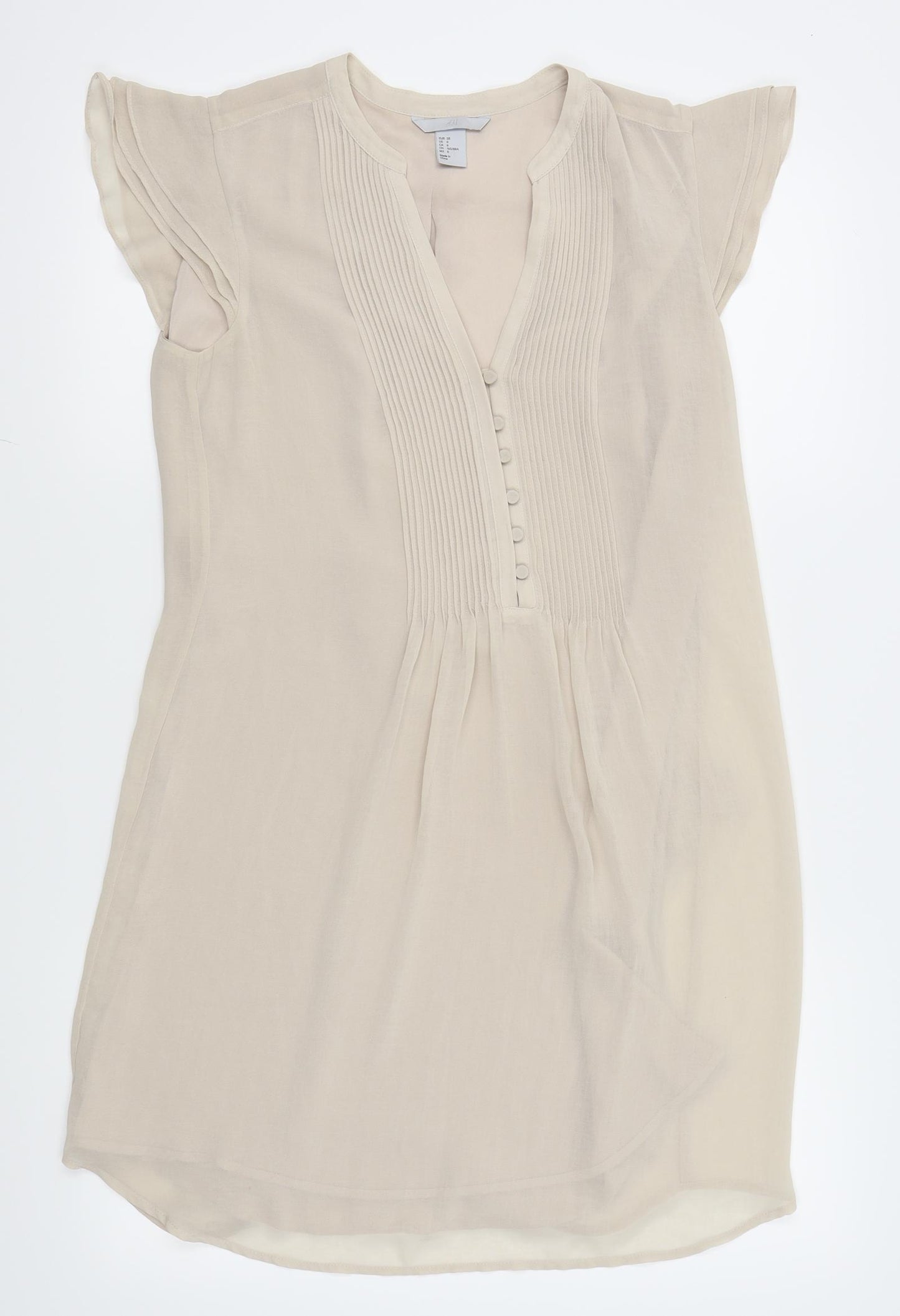 H&M Womens Beige   Fit & Flare  Size 10
