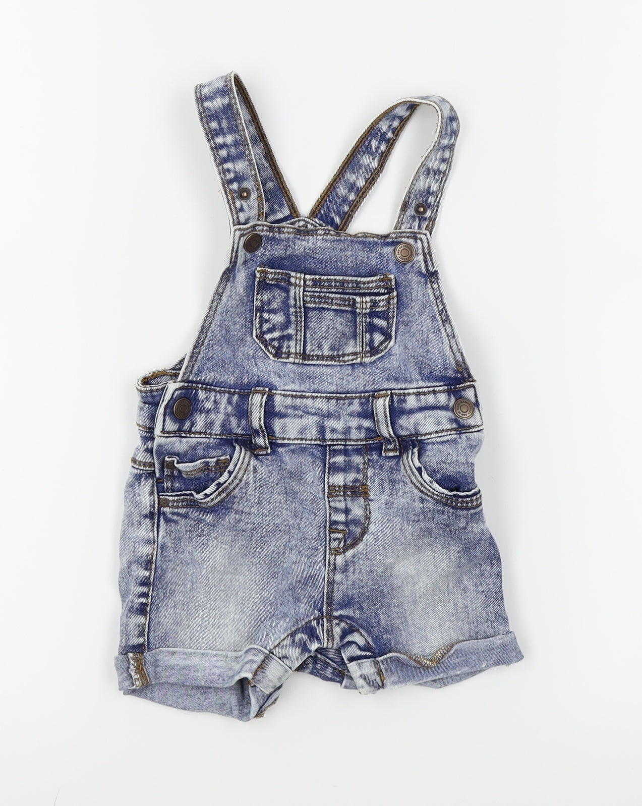 Primark Boys Blue   Dungaree One-Piece Size 12-18 Months