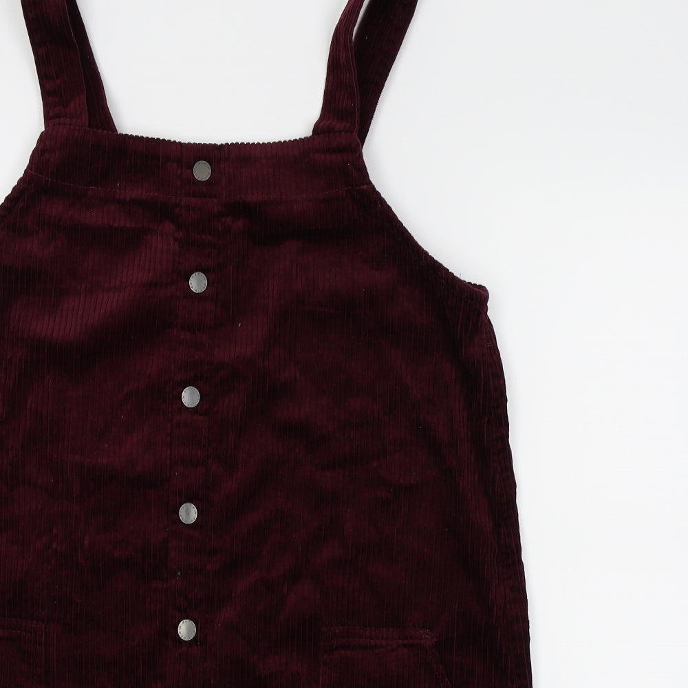 New Look Womens Purple   Pinafore/Dungaree Dress  Size 12