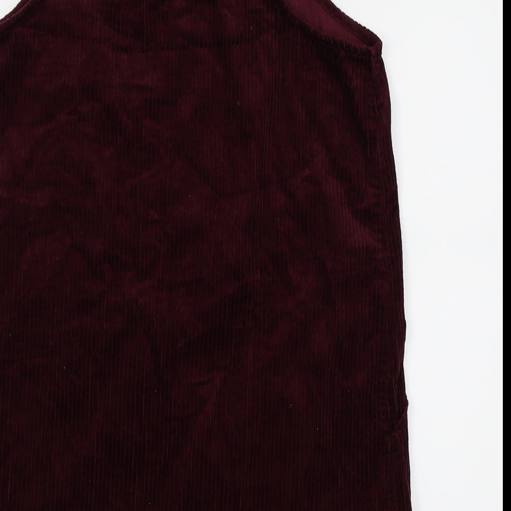 New Look Womens Purple   Pinafore/Dungaree Dress  Size 12