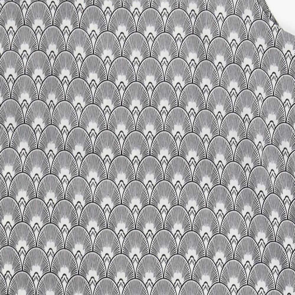 H&M Womens Black Argyle/Diamond  Pencil Dress  Size 8