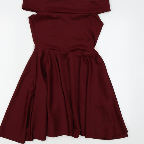 Boohoo Womens Purple   Fit & Flare  Size 10