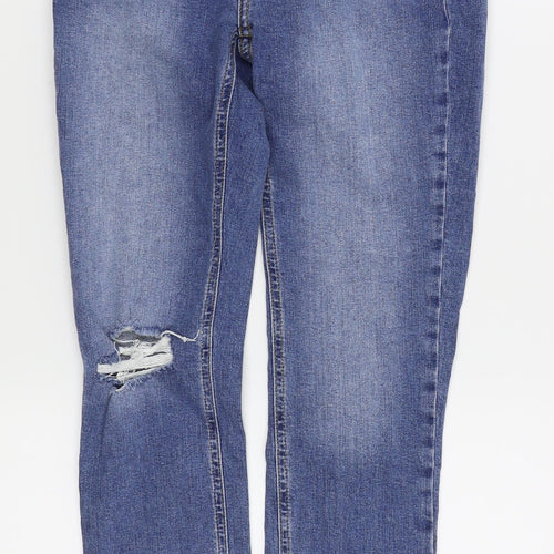 New Look Womens Blue   Skinny Jeans Size 8 L26 in - ripped jeans