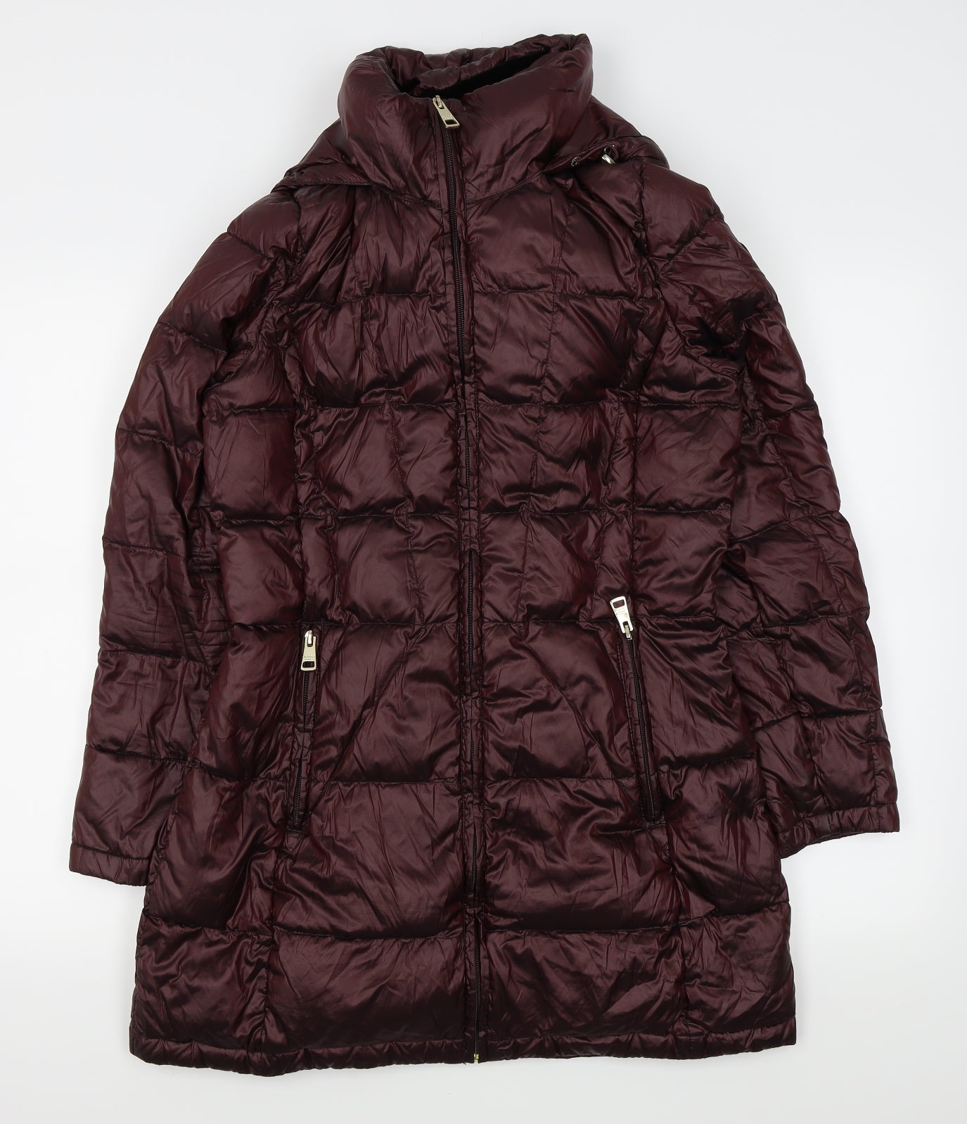 Andrew Marc Womens Purple   Puffer Jacket Coat Size M