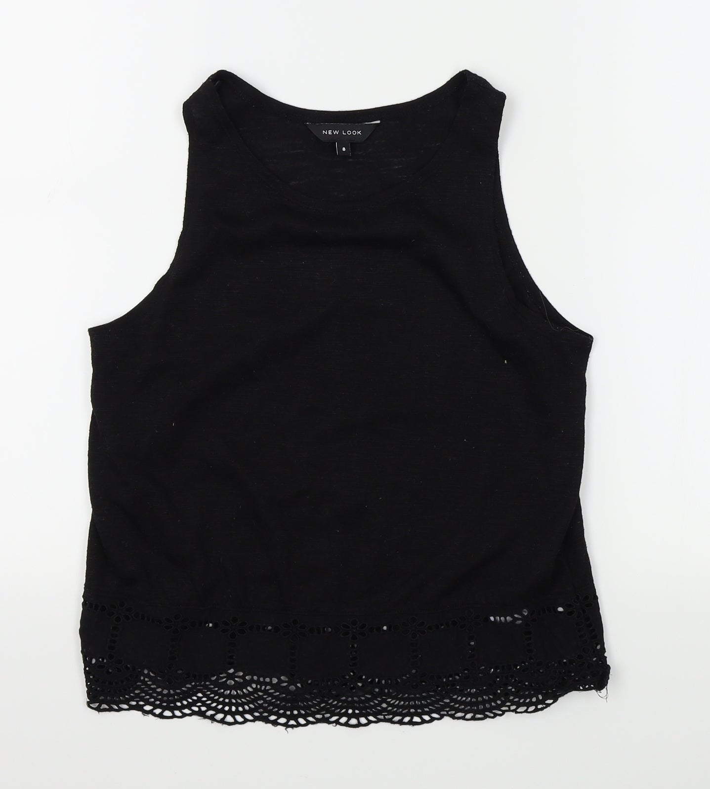 New Look Womens Black   Basic Tank Size 8