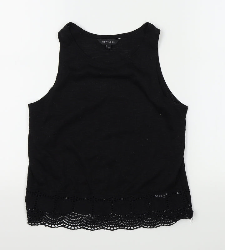 New Look Womens Black Basic Tank Size 8