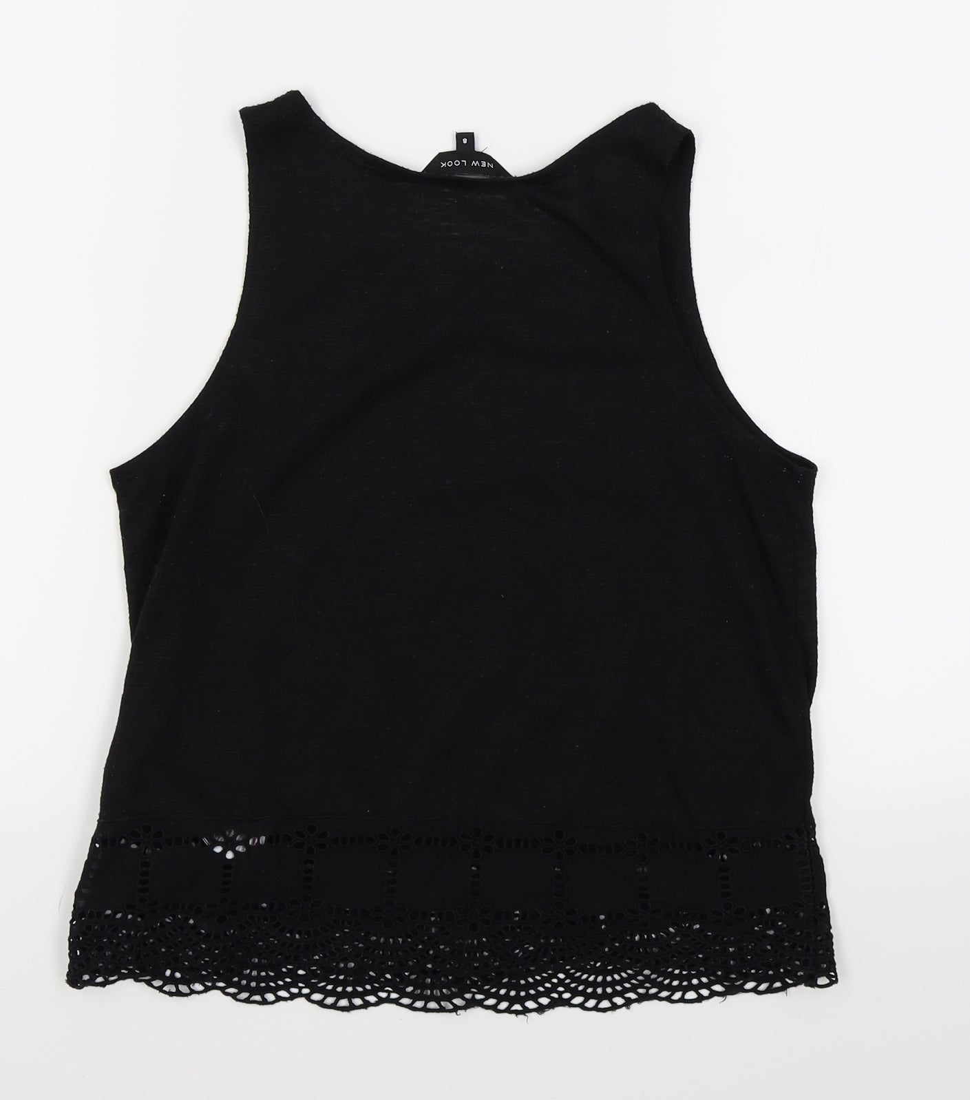 New Look Womens Black   Basic Tank Size 8