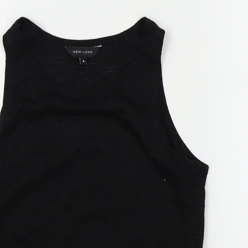 New Look Womens Black   Basic Tank Size 8