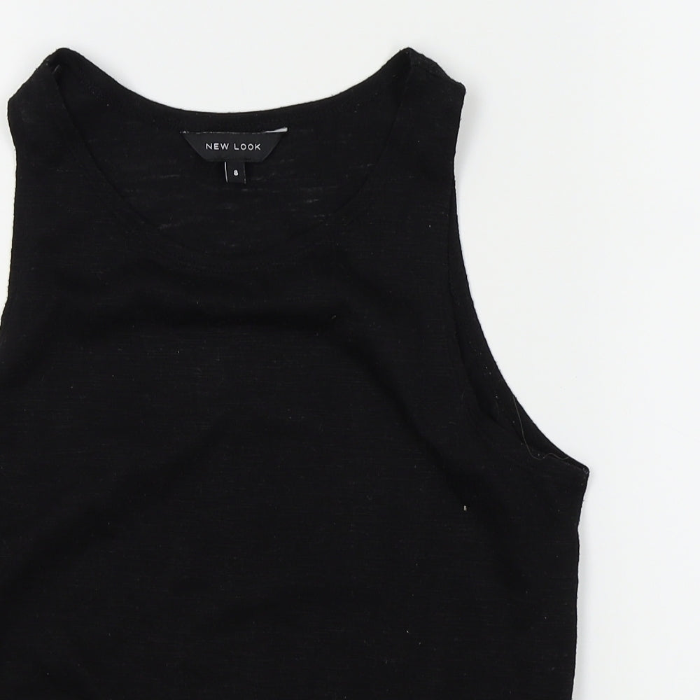 New Look Womens Black   Basic Tank Size 8