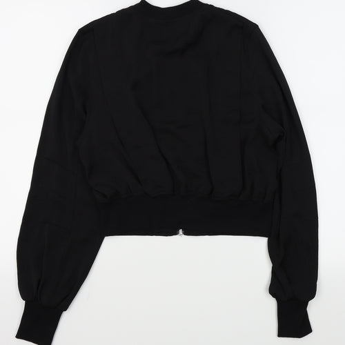 H&M Womens Black   Full Zip Jumper Size 6