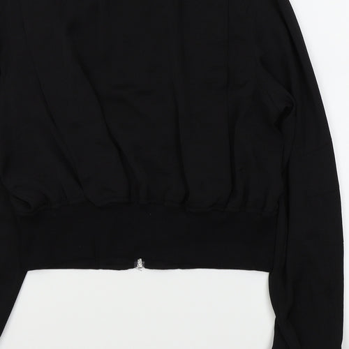 H&M Womens Black   Full Zip Jumper Size 6
