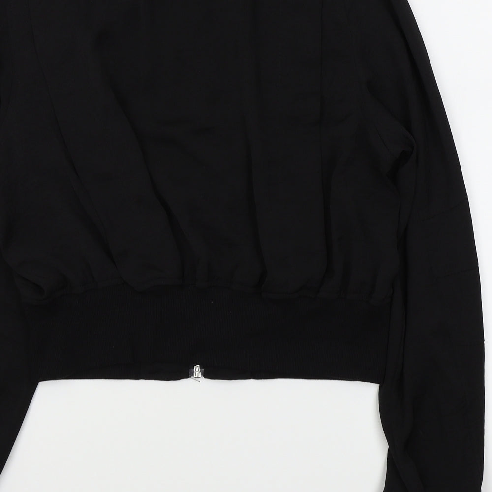 H&M Womens Black   Full Zip Jumper Size 6
