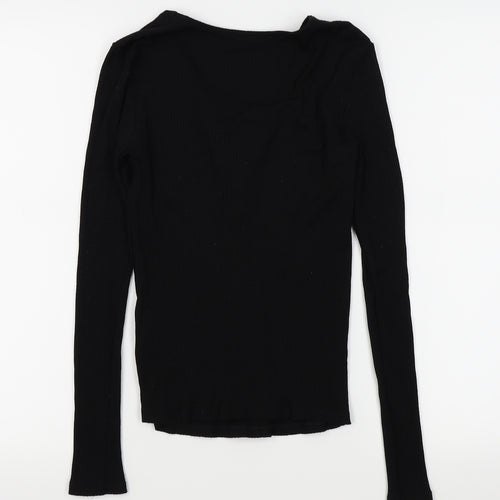 Miss Selfridge Womens Black   Basic T-Shirt Size 10