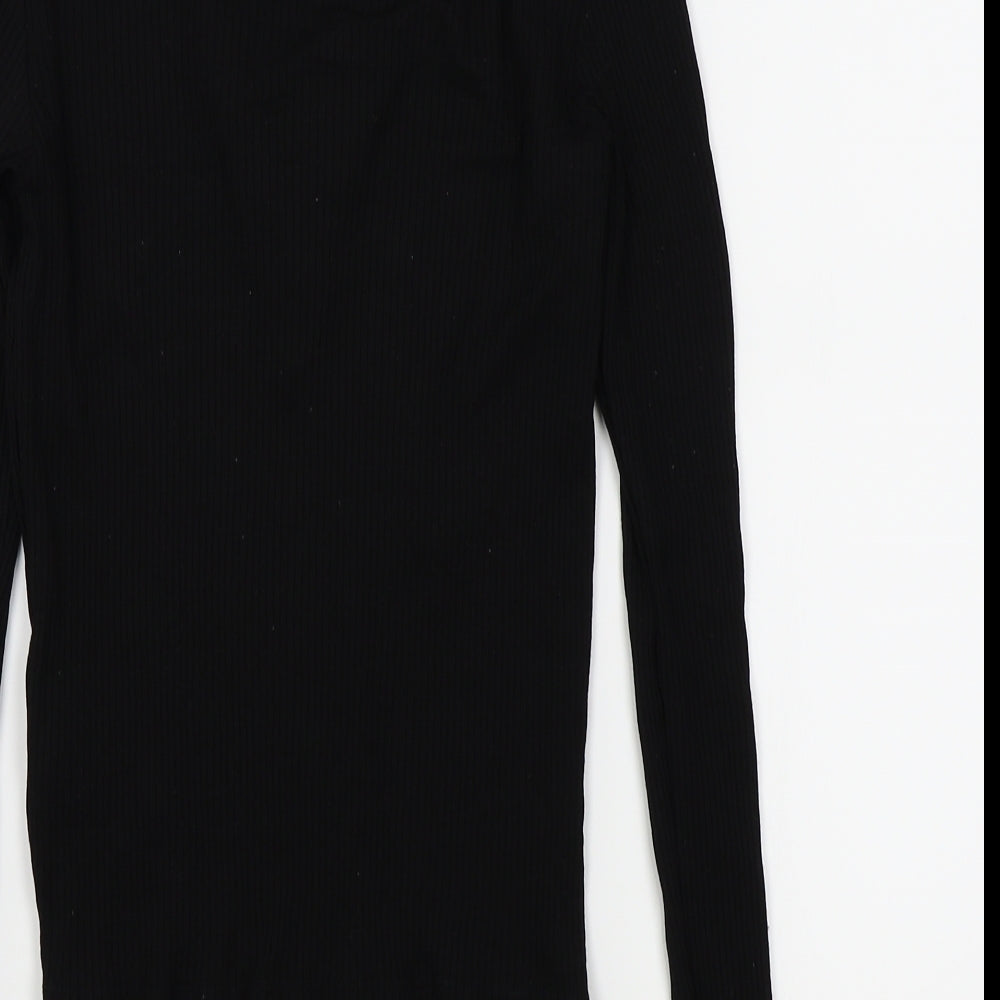 Miss Selfridge Womens Black   Basic T-Shirt Size 10