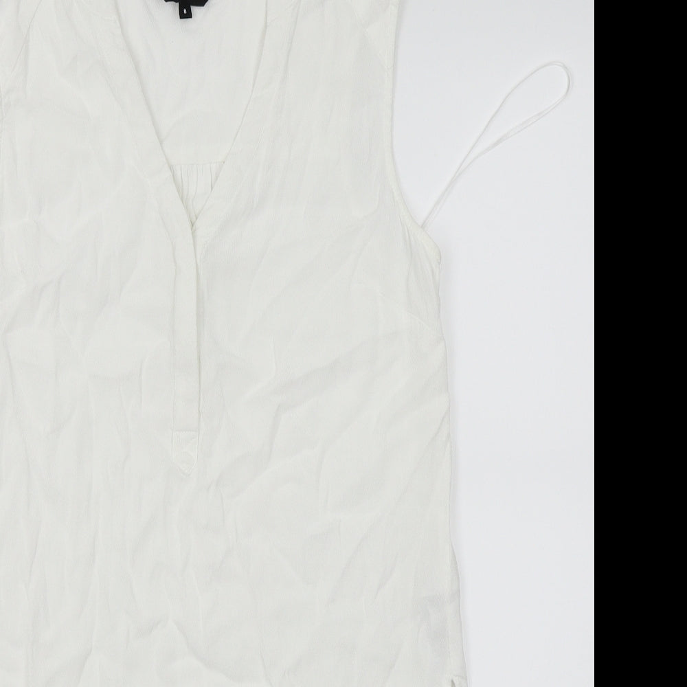 New Look Womens White   Basic Blouse Size 8