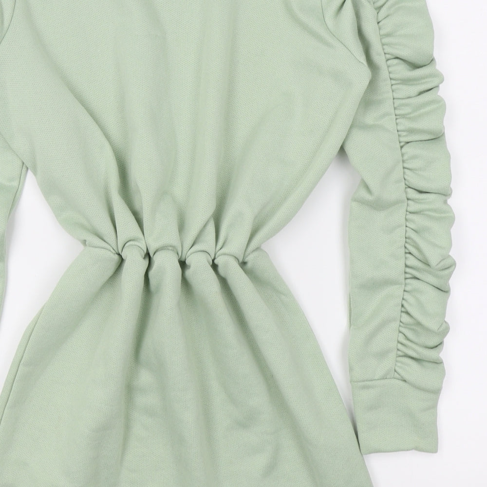 Boohoo Womens Green   Jumper Dress  Size 10